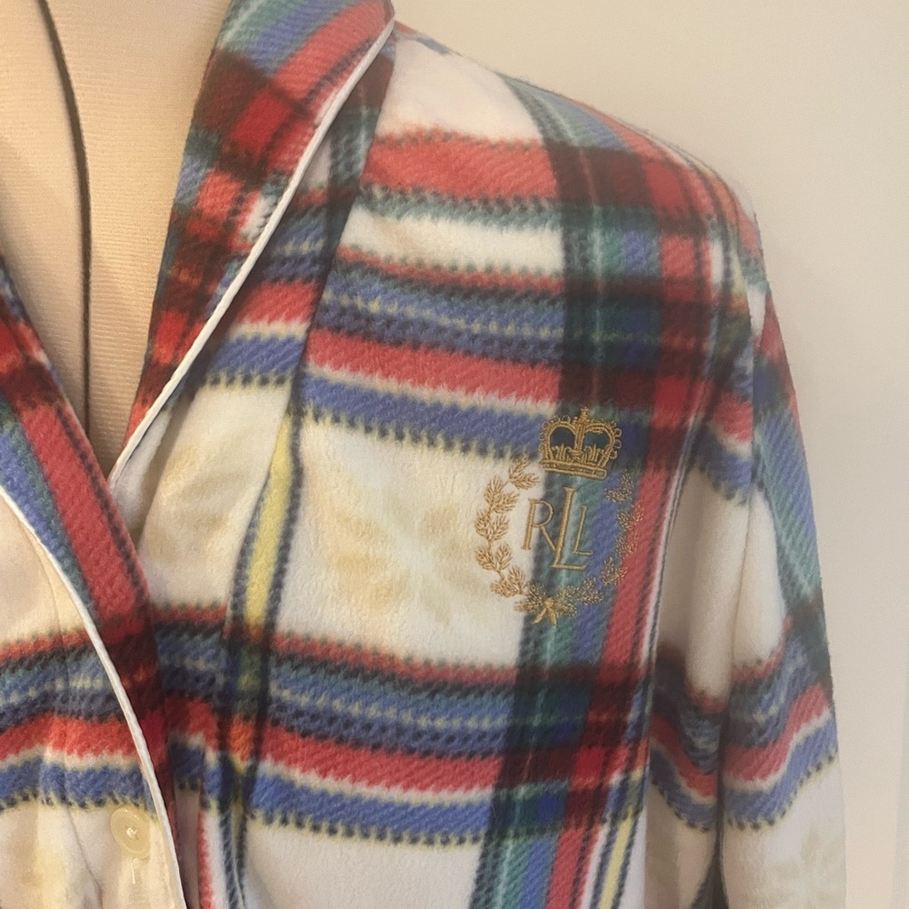 Lauren Ralph Lauren Multicolor Plaid Pajama Top